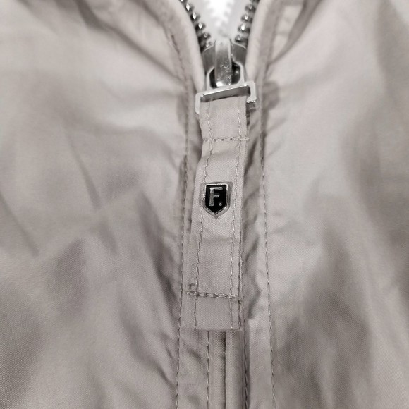 Faconnable Lightweight Cargo Windbreaker Zip Jacket Light Gray Modern Mens Large - Picture 6 of 10